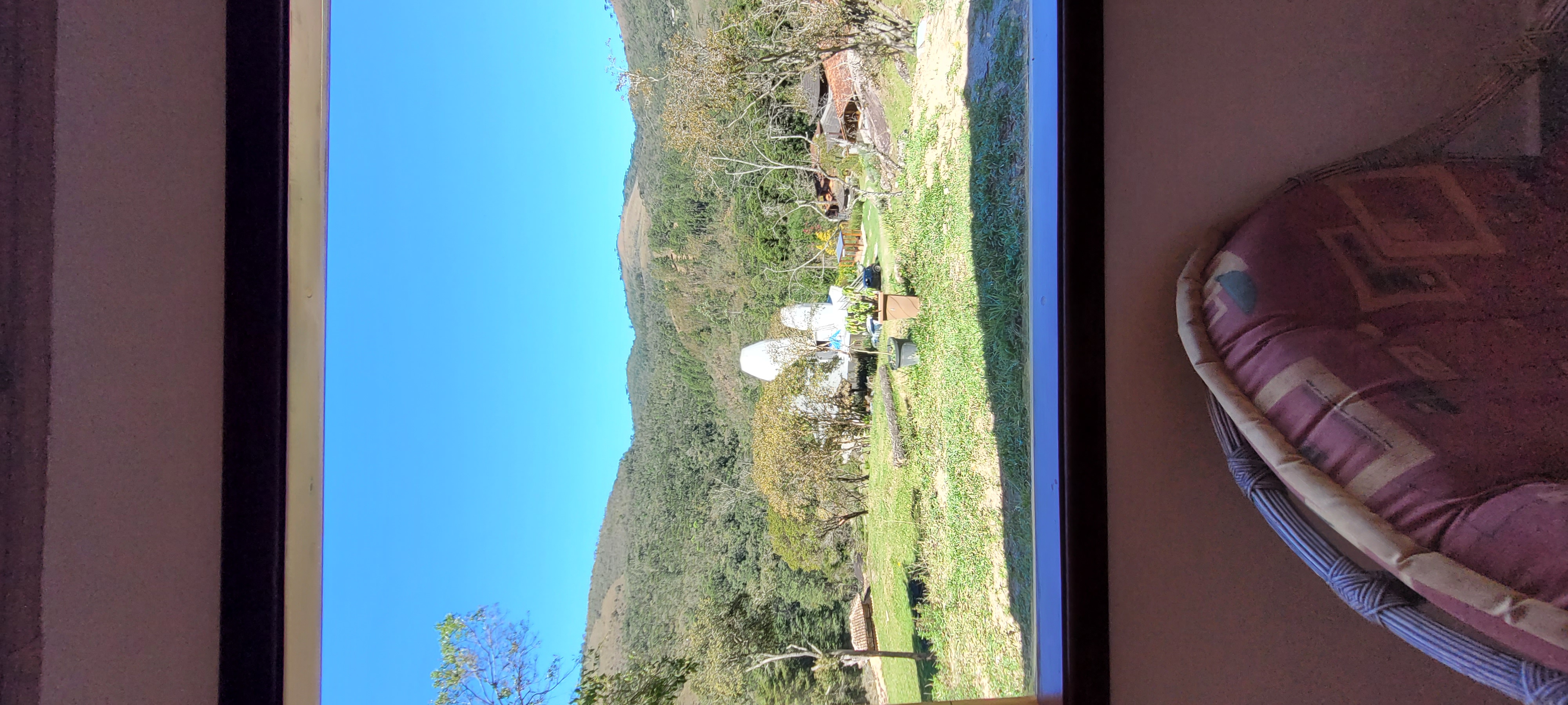 Vista para as montanhas a partir do chalé Sevak 6